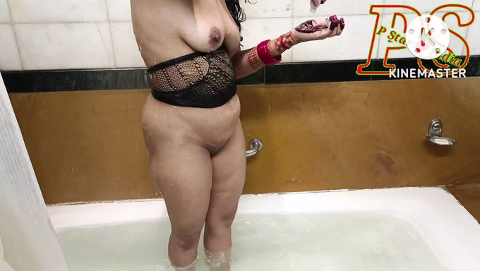 Sneha'S Playful Bath Time With Steamy Bollywood Tunes