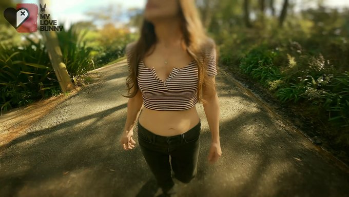 Bella'S Natural Urge For Urination On A Walking Trail