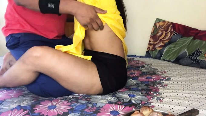 Student Cheating With A Brown Wife In A Dorm Room