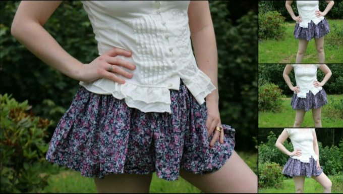 Mature Woman In A Miniskirt Gets Exposed