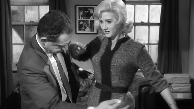 British Beauty Liz Fraser In Hot Stockings And Classic Retro Look.